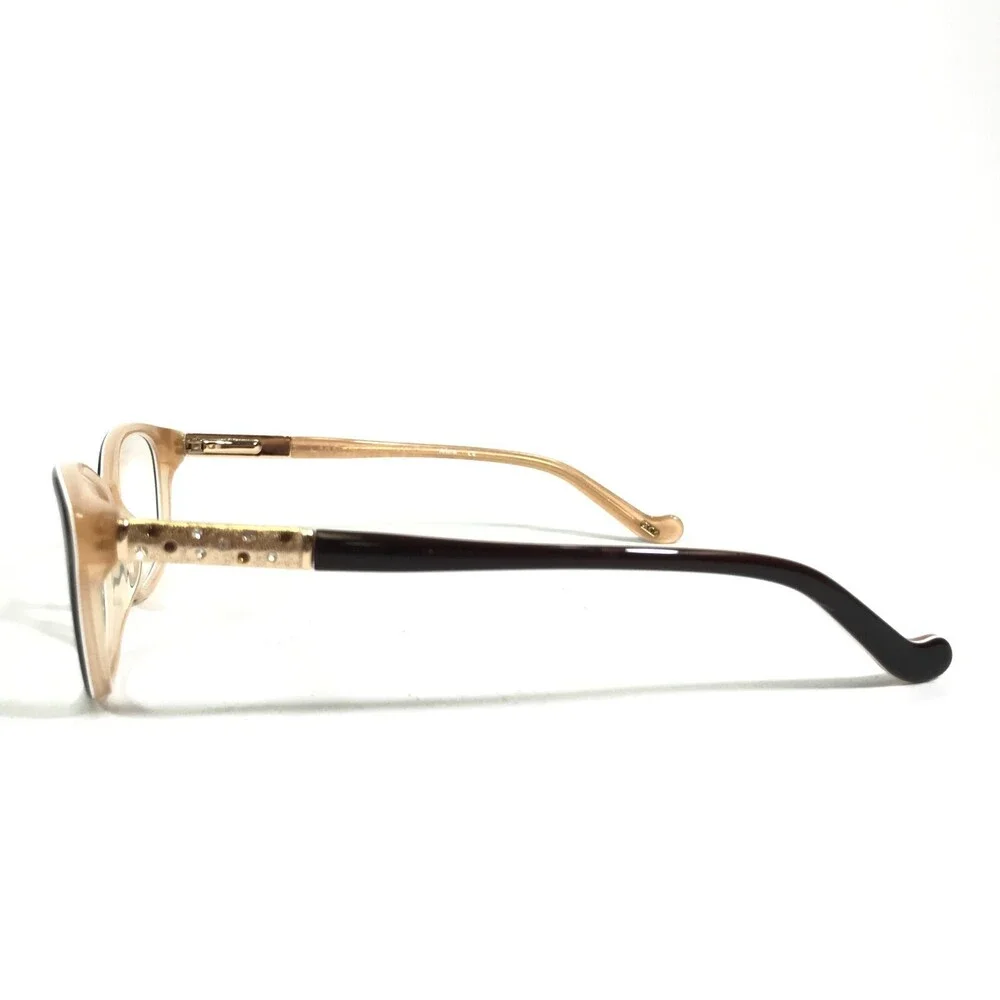 Carmen Marc Valvo Eyeglasses Frames Ariana Truffle Gold Brown Nude 53-15-135